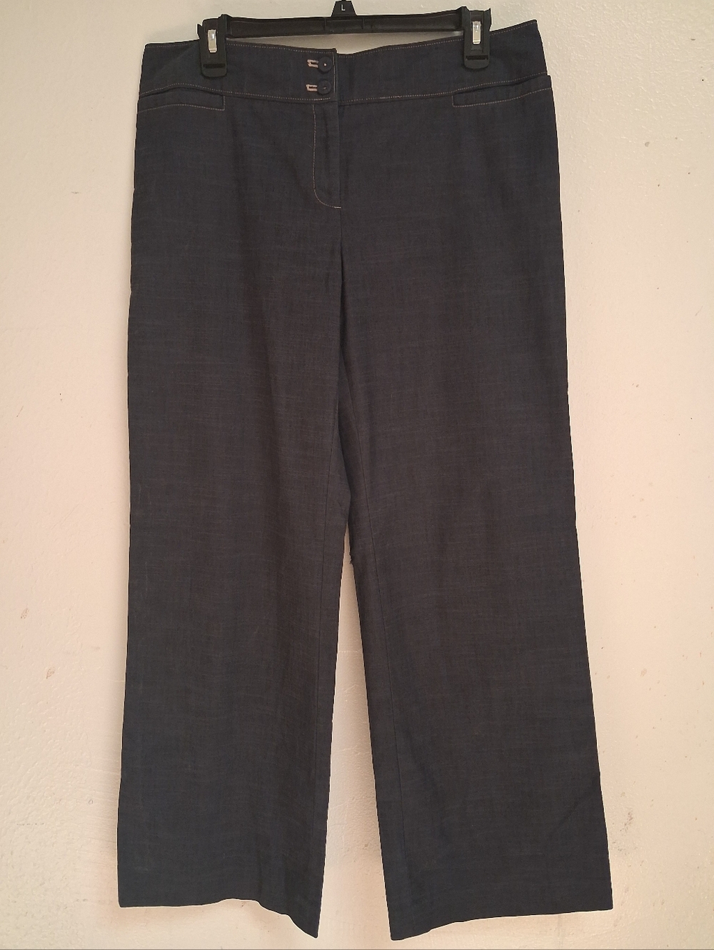 Apt. 9 Petite Dress Pants Size 12P Dark Gray Wide Leg Career Work Slacks